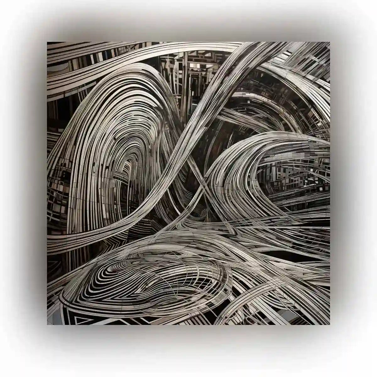 Featured image of ADA-V digital art showcasing a striking abstract design with black and white geometric forms, creating a bold and modern artistic abstract art composition.