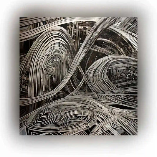 Featured image of ADA-V digital art showcasing a striking abstract design with black and white geometric forms, creating a bold and modern artistic abstract art composition.