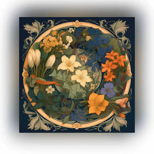 Featured image of Anachronistic Flowers 1 digital art showcasing a modern floral design with intricate details and vibrant colors.