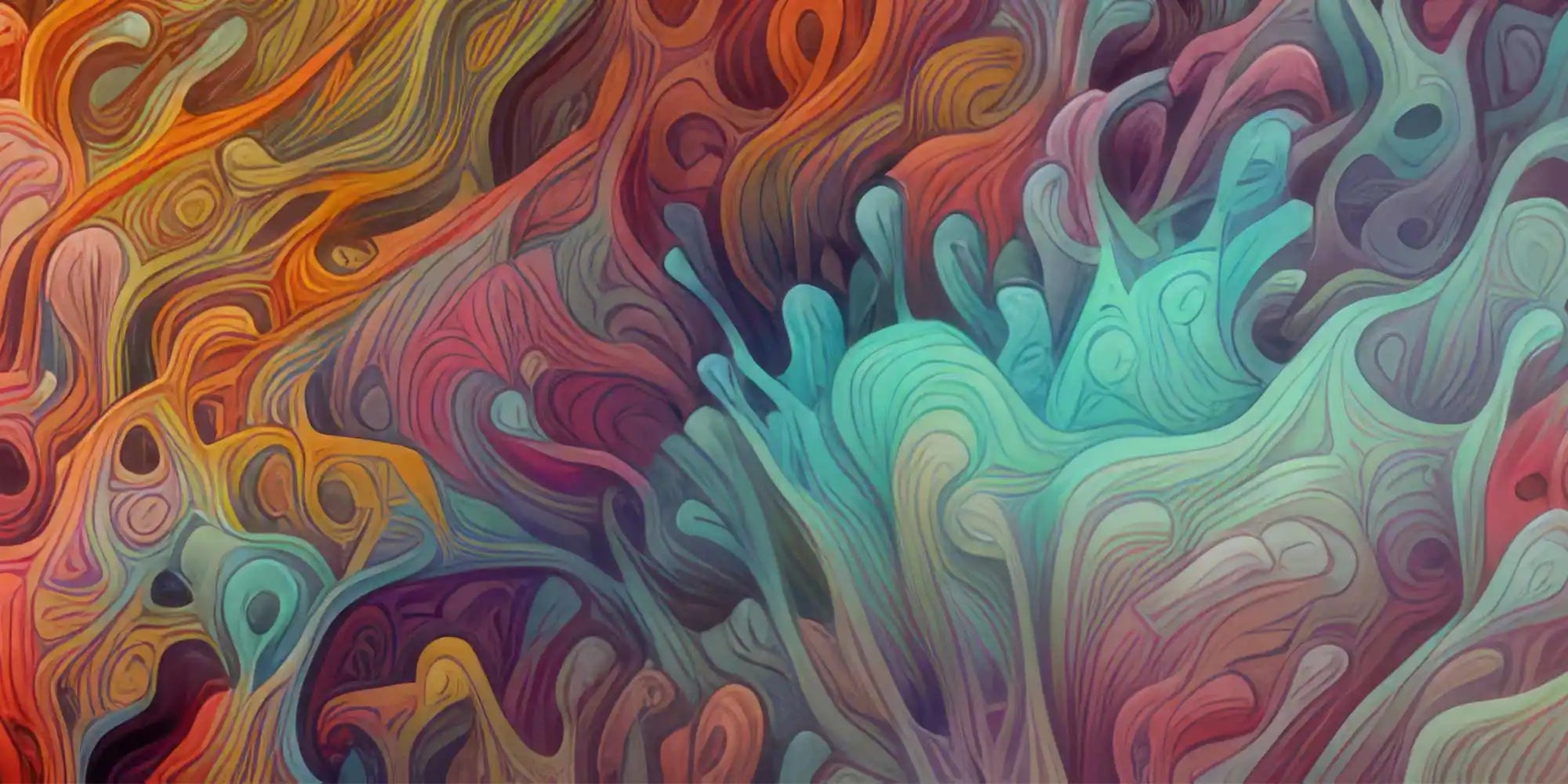 Close-up details of Ray digital art print abstract lines and textures.