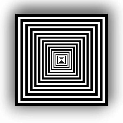 Close-up details of Squares abstract digital art print for wall decor.