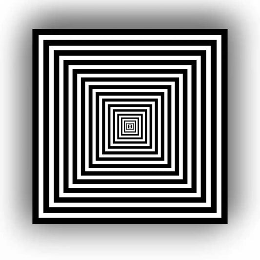 Close-up details of Squares abstract digital art print for wall decor.